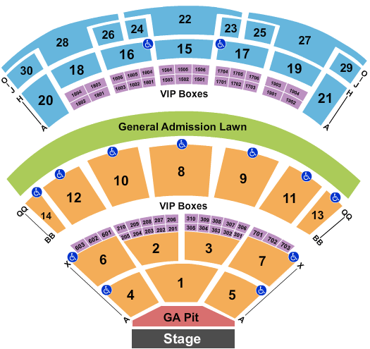 Saratoga Performing Arts Center Dave Matthews Band Seating Chart
